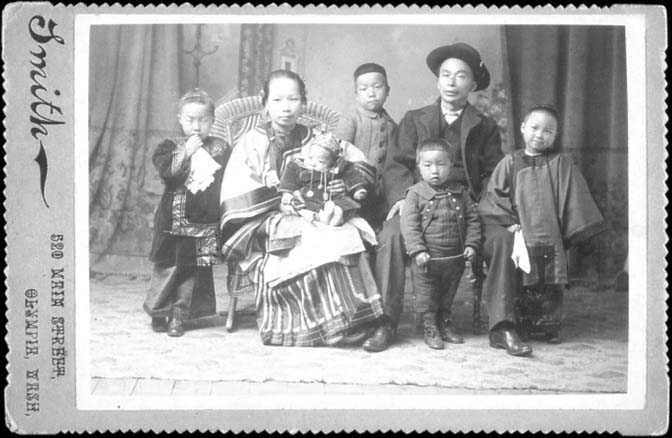 Jim Ah Toone Family, Olympia, 1890s. WSHS Collection