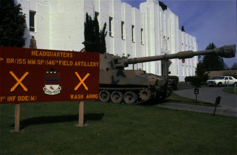 outside building tank and sign