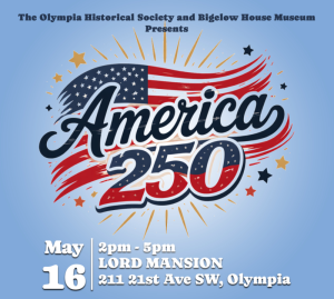 Banner display for the OHS America 250 celebration at the Lord Manor. May 15 2026.